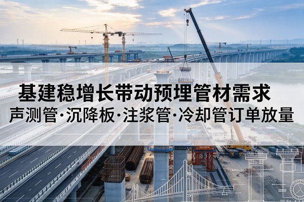 清城基建稳增长带动预埋监测管材需求，声测管、沉降板、注浆管订单持续放量